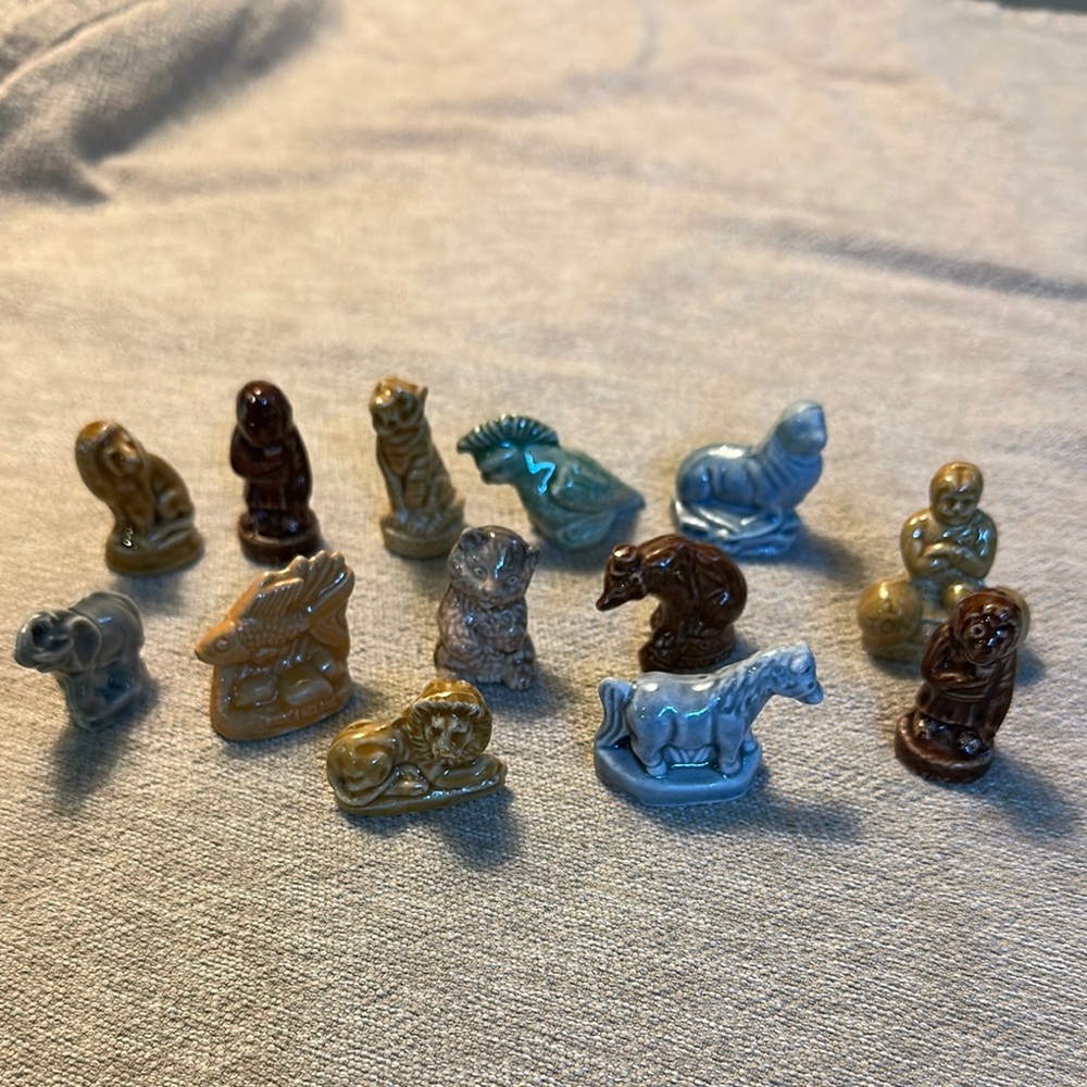 Vintage Whimsies porcelain Animal miniature Figurines by WADE Of England